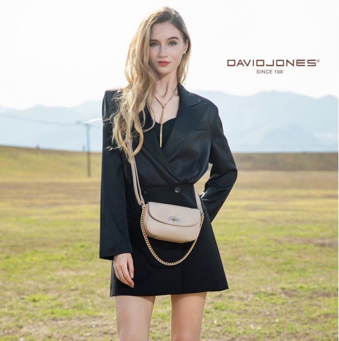 David Jones Petit Sac Bandoulière Chaine Femme Besace Simili