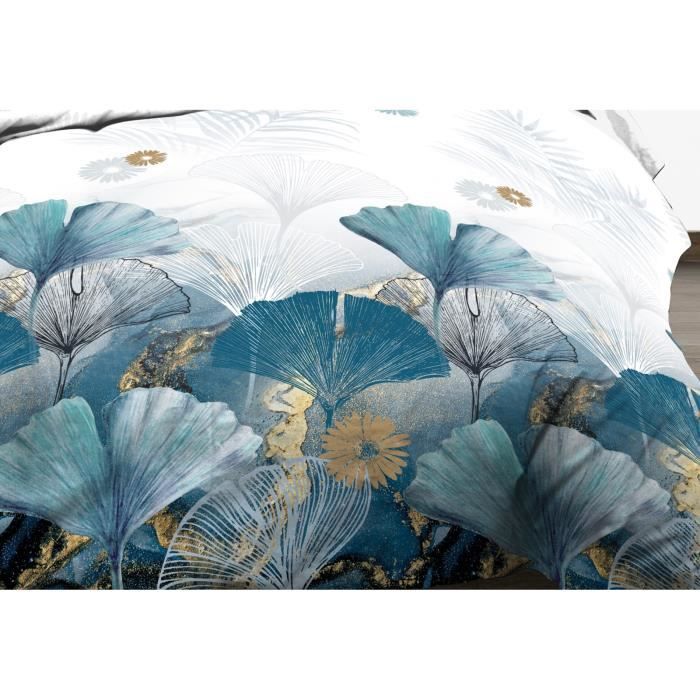 Couvre-lit polycoton (220 x 240 cm) Abby Bleu - Linge de lit - Eminza Couvre-lit polycoton (220 x 240 cm) Abby Bleu - Linge de lit - Eminza