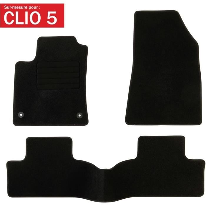 Tapis de voiture - Sur Mesure pour CLIO 3 (2005 à 2014) - 3 pièces - Tapis  de sol antidérapant pour automobile - Cdiscount Auto
