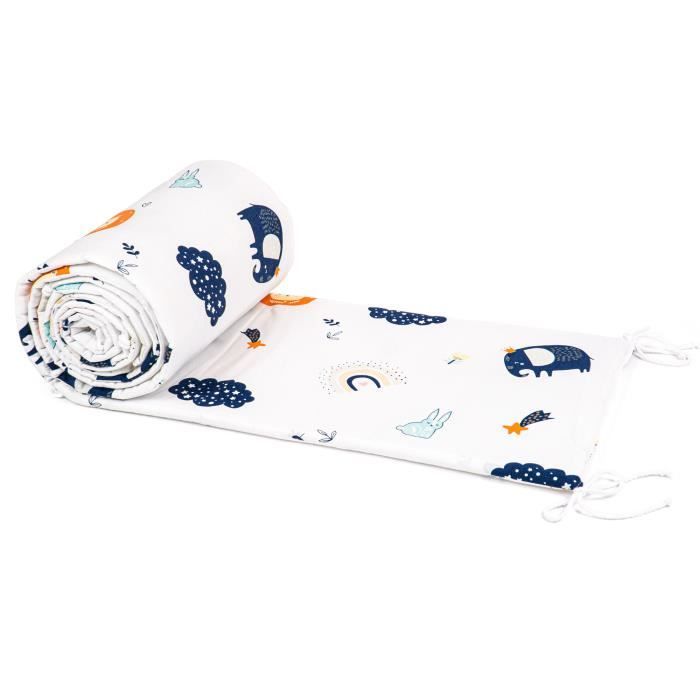 Tour de lit bebe garcon 180 x 30 cm - contour lit bebe respirant Coton avec  motif cerf - Cdiscount Puériculture & Eveil bébé