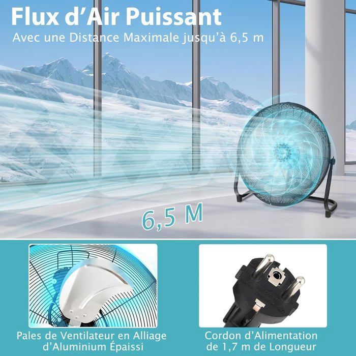 Ventilateur Industriel Orbegozo Pwt 3075 - 75cm 3 Vitesses Métal Inclinable