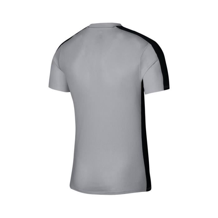 T shirt NIKE DF Academy 23 Gris Homme Adulte 100 coton Manches courtes Col arrondi