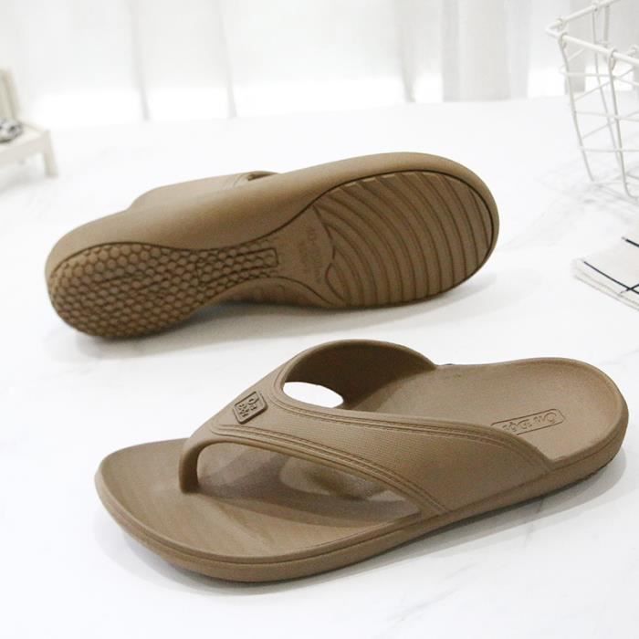COFACE Tongs Homme Confortables Sandales Plage Piscine - Soutien Voûte Plantaire Flip Flop Été