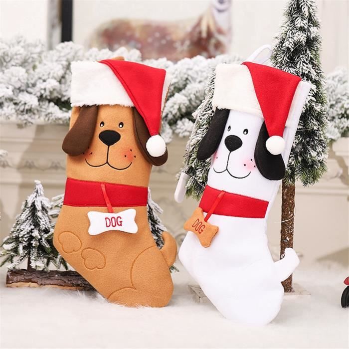 Style Chien et Chiots DeCoration de Cadeau de NoeL sur le TheMe Du Chien DeCorations de Bas de NoeL a Suspendre CHAUSSETTE DE Cdiscount Maison