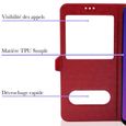 Coque pour iPhone 12, Housse Etui pour iPhone 12 / iPhone 12 Pro (6.1") Protection double FENETRES - Rouge-2