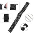 Bracelet Métal Compatible avec Huawei Watch GT2 46mm / GT2 Pro / GT, Bracelet de Montre en Acier Inoxydable, Noir-2