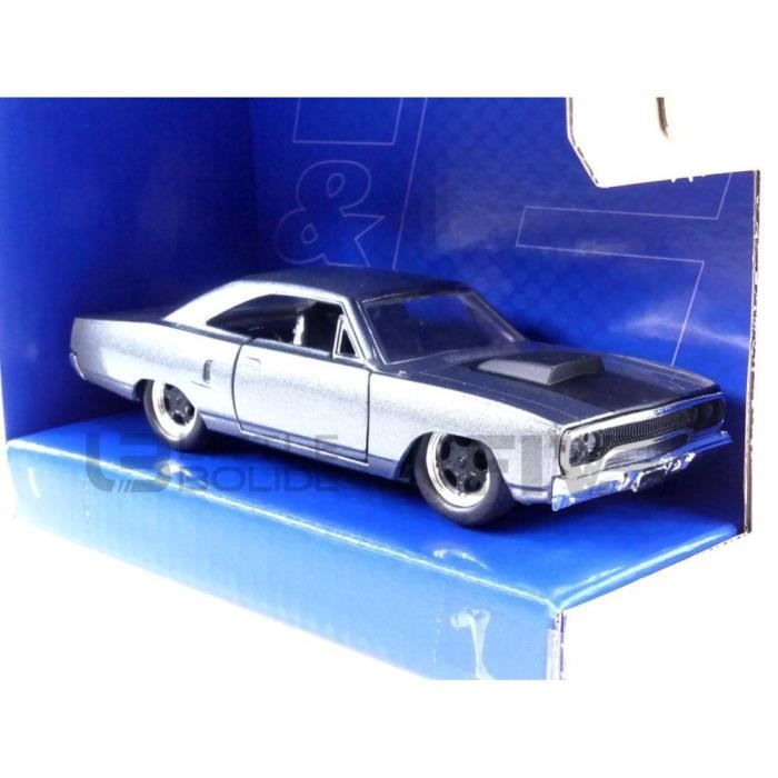 Plymouth Road Runner Grise Fast & Furious - Jada Toys 1/24 - Portes Et Capot Ouvrants