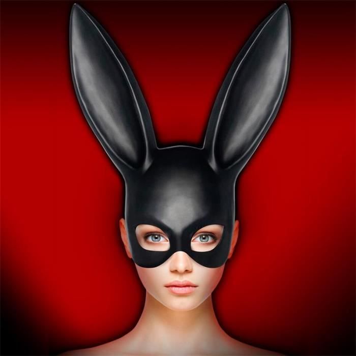 Fétiche tête masque BDSM Bondage restrictions Faux cuir lapin chat oreille  lapin masque Roleplay Sex Toy pour femmes Aduls Cosplay jeux~MED
