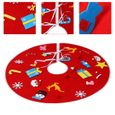 1 pc Durable Festival tablier décoratif de Noël de pied de sapin arbre de noel - tapis de sapin arbre de noel decoration de noel-3