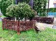Clôture de pelouse en saule - PEMICONT - H:10cm L:40cm - Bois de saule européen - Beige naturel-3