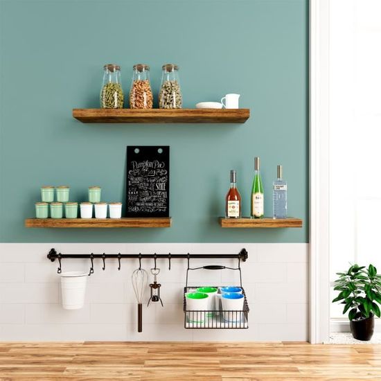 Casaria 2X towel bar bamboo 3 stainless steel rods step-shaped shelf