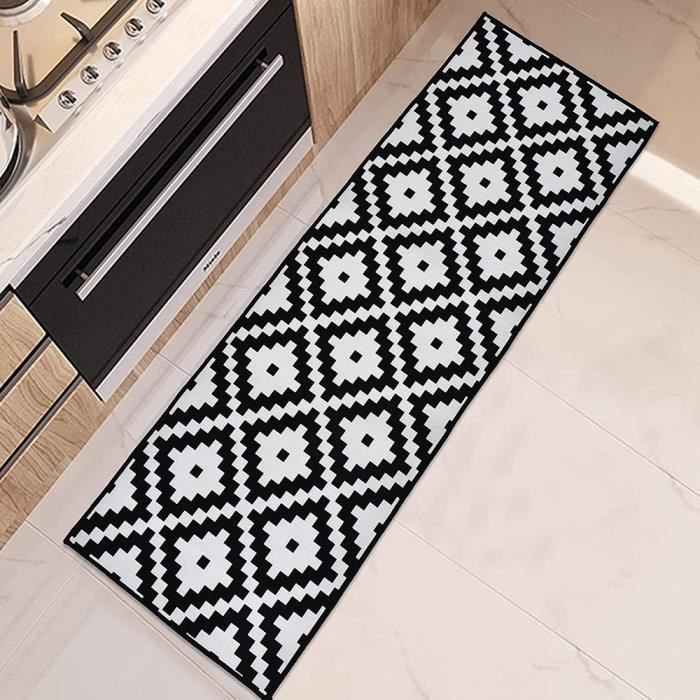 Tapis De Cuisine Diatomite Antidérapant 50x120 Cm - Absorbant, Lavable, Motif Zébré Moderne