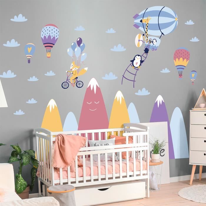 Sticker arbres, chambre bébé adhésif déco & stickers muraux – ambiance- sticker