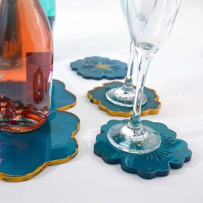 Moules En Silicone Pour Sous-verres En Résine - Lot De 6 Ronds De 10 Cm - Résistant à La Chaleur, Facile à Démouler - 2