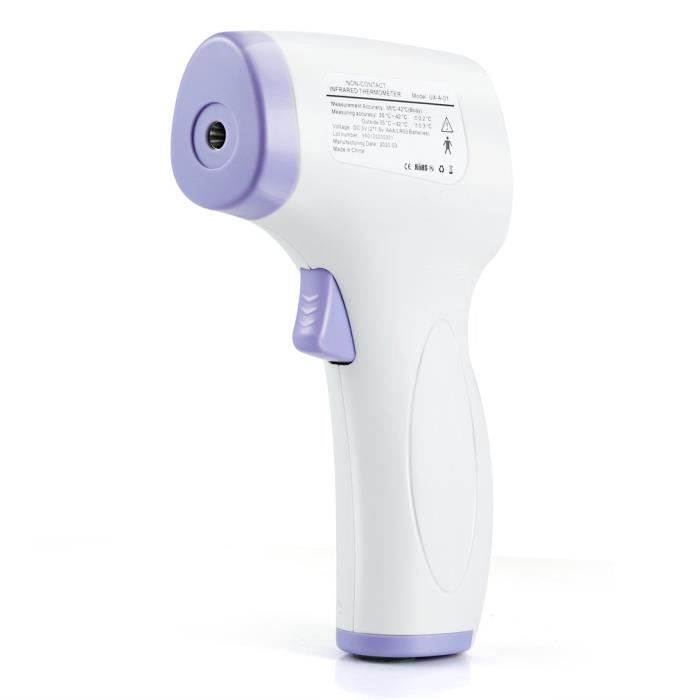 Thermomètre Frontal Infrarouge Sans Contact - Précision ±0.2°C Pour Bébé, Enfant, Adulte - Écran LCD Couleur + Mémoire 32 Mesures