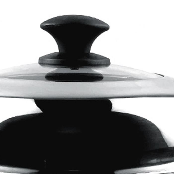 Marmite Vapeur 2 étages En Inox 27 Cm – Pour Cuisson Vapeur, Soupe Et Ragoût