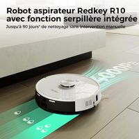 Lot 2 Serpillères De Rechange Pour Robot Aspirateur Redkey R10 - Microfibre, Lavables, Taille Env. 275x115 Mm