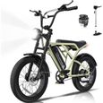 Vélo électrique VAE - ColorWay - Noir&Doré - 20"Pneu 4.0 Fat - Batterie amovible 36V 12Ah - E-BIKE Tout Terrain - VTT Électrique-0