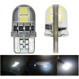 Ampoule T10 LED W5W Veilleuse Blanche 6000K Canbus Gel lampe 4 smd Voiture-0