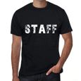 Homme Tee-Shirt Staff T-Shirt Vintage Noir-0
