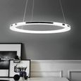 Lampe Suspensions LED Design Anneaux Pour Table à Manger Lustre de Bureau Cerle en Acier inoxydable et Acrylique Chambre Salon Bar-0