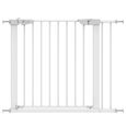 VOUNOT Barriere de Securite porte et escalier 88-96cm blanc pour animaux-0