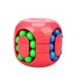 AWY07867-Doigt Spinner Magic Bean Rubik's Cube Tirelire Soulagement De La Pression Jouet Enfants Plus De 6 Ans-Rouge-0