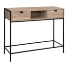 5 FIVE SIMPLY SMART 5five - console 2 tiroirs "aliaj" effet bois noir