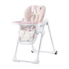 Chaise haute réglable KINDERKRAFT YUMMY rose - Pour bébé fille de 6 mois à 3 ans - Pliable et confortable