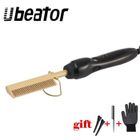 LOLI Peigne à cheveux en or à lissage rapide électrique pour le lisseur de cheveux, la température de chauffage en céramique