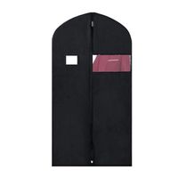 Sacs à vêtements pour robes,housses de protection,sacs anti-poussière imperméables,sac de couverture de robe de - black-60x80cm