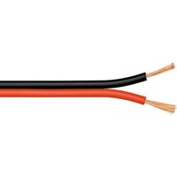 Wentronic LSK 2X0,75 Cable enceinte Bobine de 100 m Profil 2x 0,75 mm² Rouge/noir (Import Allemagne)