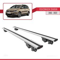 Pour VW Sharan 2010-2022 HOOK Barres de Toit Railing Porte-Bagages de voiture Avec verrouillable Alu Gris
