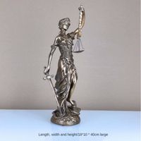 Statue deco,Statue d'équilibre en Bronze, thème de justice, déesse de la justice, décoration de bureau pour - Type Height 40cm