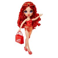 Rainbow High Swim & Style - Poupée mannequin ariculée 27 cm - Ruby (rouge) - Maillot de bain + Paréo - à partir de 4 ans