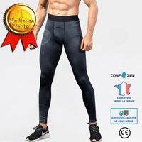 CONFO® Pantalon de sport pour homme Impression 3D - Fitness - Collant stretch à séchage rapide - Noir