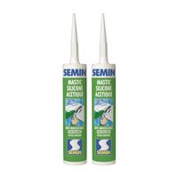 Lot de 2 silicones acétiques sanitaire incolore pour les joints d'étanchéité Semin - intérieur - cartouche de 310 ml