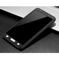Coque Samsung Galaxy Note 4 Protection Intégrale 360 + Film Verre Trempé Ecran Etui Antichoc Noir