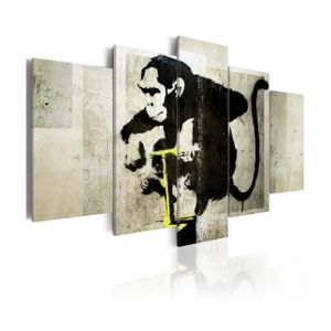 TABLEAU - TOILE Tableau - Monkey TNT Detonator (Banksy) - 100x50 -