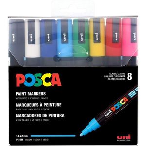 POSCA Mitsubishi Pencil - 3 Marqueurs Noir PC3M - Pointe Conique