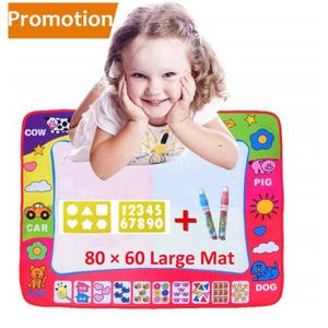 80cmx60cm Doodle Eau Tapis Magique Peinture Ecriture Tapis Planche La Magie Stylo Kit Dapprentissage Dessin Jouet2 Stylos 2 Moul