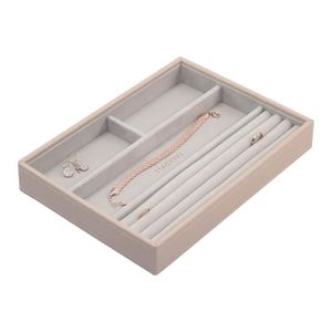 Stackers Taille Classique Colombe Gris Cross Hatch 25/ Section Empileur Bo/îte /à Bijoux avec Doublure Menthe.