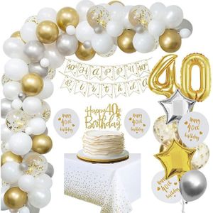Accessoires de Photo Blanc F Fityle Ceinture Satin Happy Birthday 40 Today pour Décor Fêtes danniversaire 40 Ans 