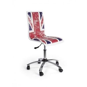 CHAISE DE BUREAU Chaise de bureau en éco-cuir britannique YOUNG 42,5x40x h87 / 99 cm