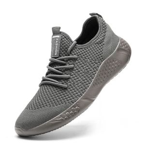 BASKET Basket Homme - Chaussures Sport Masculines Respirantes - Gris - Lacets - Têtes Rondes