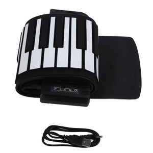PIANO SURENHAP Piano Roll Up 61 Touches Clavier Electronique Portable MIDI Support LED Enfant Adulte