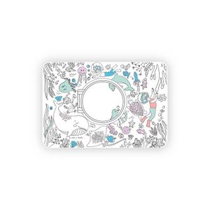 JEU DE COLORIAGE - DESSIN - POCHOIR Coloriboard Océan 95 x 65 cm avec 8 feutres lavables. tableau à colorier