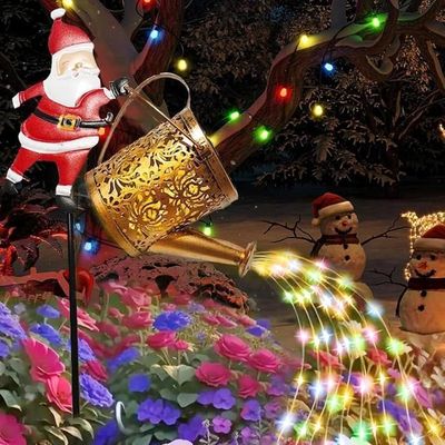 Guirlande Lumineuse Flocons De Neige LED 4m - 96 LED Blanc Chaud, étanche IP44, Minuterie, Piles, Décoration Noël