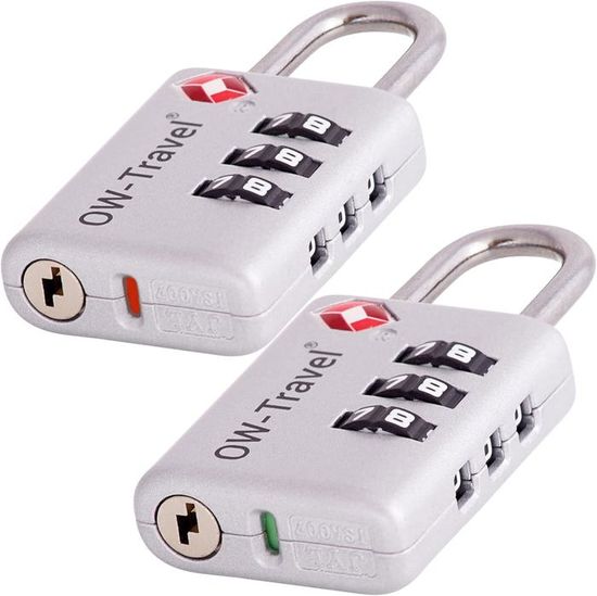 Cadenas TSA Pearl à Code 3 Chiffres Pour Valise – Sécurité Aéroport