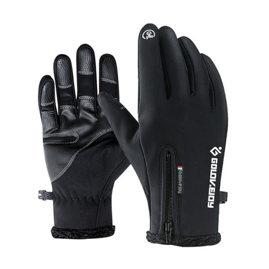 1 paire de gants d'hiver pleins doigts chauds antidérapants coupe-vent épais imperméables pour l'escalade  GANT DE TOILETTE